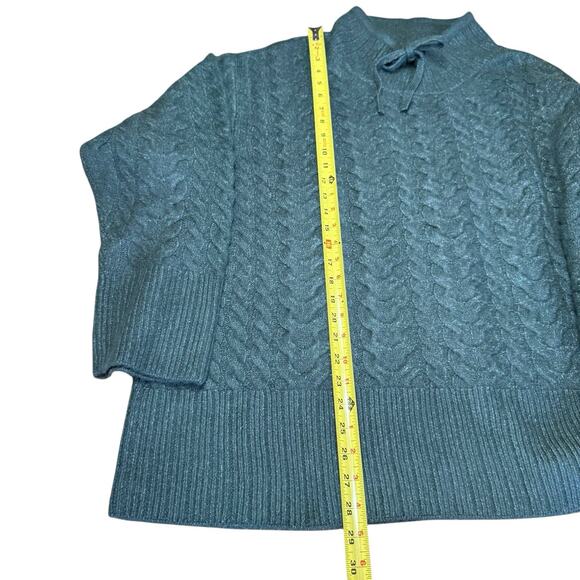 Coldwater Creek Cable Knit Sweater Green Womens 3XL XXXL Comfortable Comfort - Picture 8 of 8